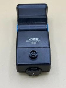 Vivitar Zoom Thyristor 3500 Shoe Mount Flash  WORKS - Picture 1 of 4