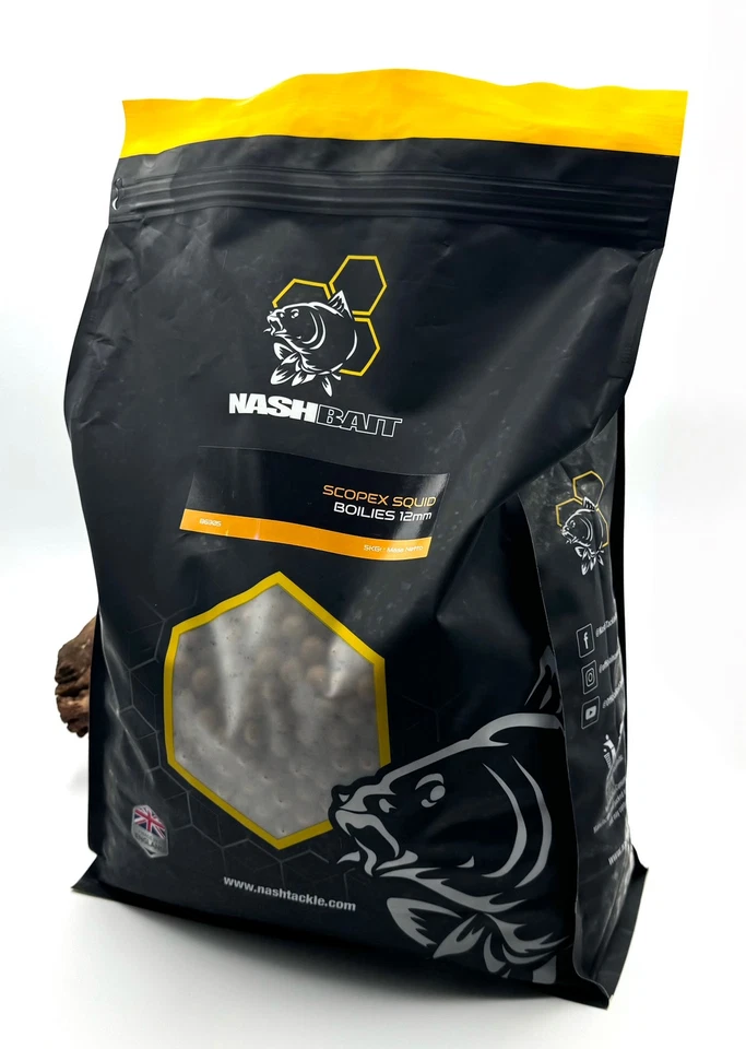 Nash Scopex Squid Boilies 5kg 12mm 15mm 20mm 24mm Angelfutter Karpfenfutter DA - Bild 1 von 1