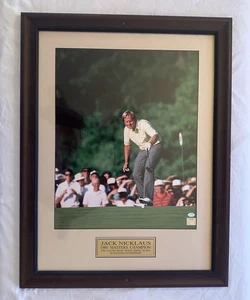 Jack Nicklaus Masters Champion 1986 Bild Plakette gerahmt 22”x29” Hologramme - Bild 1 von 7