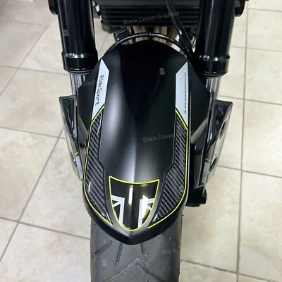 BLACK DOVES GRAPHICS Adesivo 3D Parafango Anteriore Compatibile con Triumph Tiger 1050 Sport 16-21