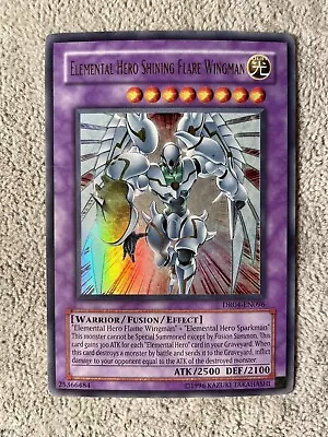 Yugioh Elemental Hero Shining Flare Wingman DR04-EN096 Ultra Rare LP - Image 1 of 2