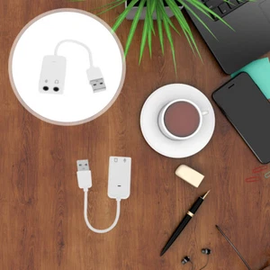 2pcs Laptop USB Sound Laptop externer Sound -Audioadapter -Soundkarte - Photo 1/12