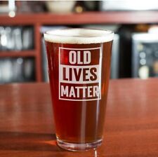 Old Lives Matter Beer Pint Glass - Funny Retirement or Birthday Gifts