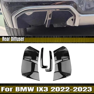 For BMW IX3 2022-2023 Rear Bumper Side Diffuser Cover Spoiler Kit+Fog Light Trim - Picture 1 of 17