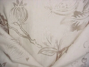 10Y Lee Jofa 2012124 Brimham Beige Gold Embroidered Linen Upholstery Fabric - Picture 1 of 4