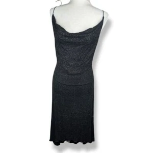Vintage Y2k 90s City Triangles Dress Size Large Asymmetrical Sparkle Gown Formal - Picture 1 of 18
