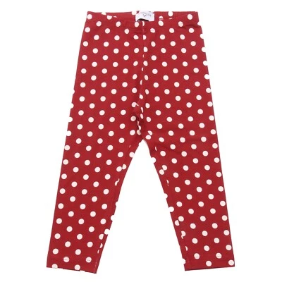 8153AD leggings bimba girl MONNALISA dark red/white polka dot kids - Image 1 of 4