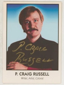 P. Craig Russell SIGNIERT 1992 berühmte Comic-Schöpfer Finsternis Künstlerkarte - Bild 1 von 2