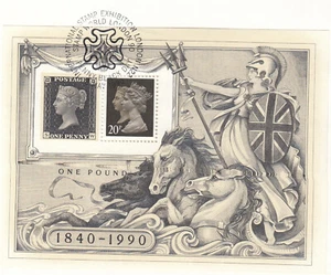 Penny Black miniseet Used Stamp World Penny Black Day 1990 ON PIECE (146203) - Picture 1 of 1