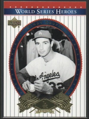 Sandy Koufax 2002 Upper Deck World Series Heroes #30 Los Angeles Dodgers Foto 1 de 2