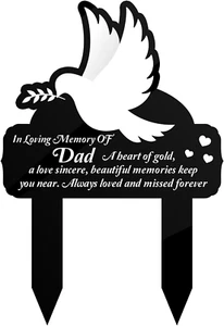 Memorial Stakes for Outdoors Yard Grave Markers for Cemetery Cemetery Decoration - Picture 1 of 6