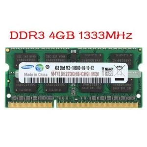 Samsung 4 GB DDR3 2RX8 PC3-10600S 1333 MHz 204pin SO-DIMM Laptop Memory 4G - Picture 1 of 7