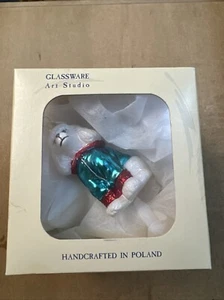 Glassware Art Studio Handcrafted Poodle Christmas Ornament, Made in Poland - Picture 1 of 8