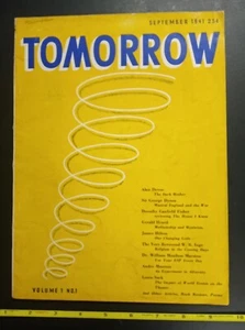 Tomorrow Magazine Vol 1 #1 September 1941 ESP mysticism James Hilton Allen Devoe - Foto 1 di 5