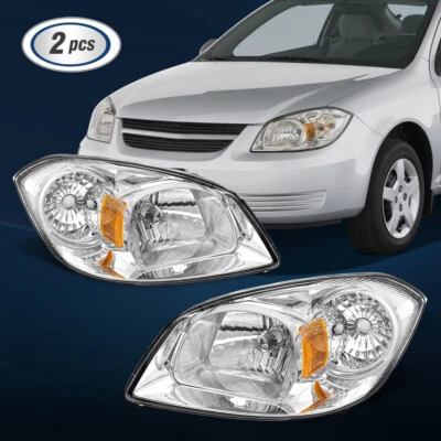 For 05-10 Chevy Cobalt 07-09 Pontiac G5 05-06 Pursuit Headlight Assembly Pair - Image 1 of 4
