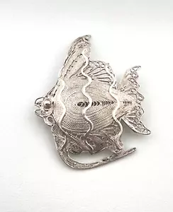 Vintage Hermann Siersbol Sterling Silver Aquatic Brooch - 925 - 4.33g - Picture 1 of 4