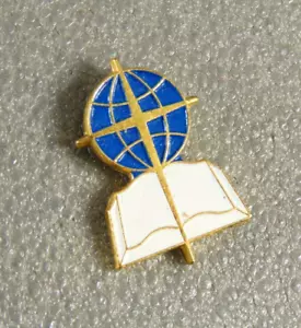 VTG SOUTHERN BAPTIST CONVENTION Lapel Pin Tie Tack BIBLE WORLD CROSS Christian - Bild 1 von 3