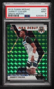 2019-20 Panini Mosaic NBA Debut Green Prizm Jarrett Culver PSA 9 MINT Rookie RC