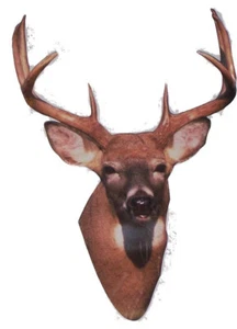 Real Look Deer Head Window Decal Sticker Decals Stickers Fit Car Truck SUV Jeep - Imagen 1 de 2