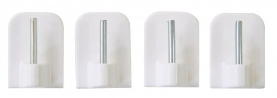 AXENTIA Set 4 ganci per tende autoadesivi bastone per tende asta per vetrine ganci adesivi 4