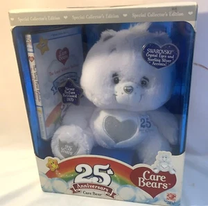 25th Anniversary Care Bear with Swarovski Crystal Eyes w/ DVD ~ 2007 - Picture 1 of 6