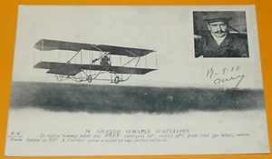 CPA CARTE POSTALE 1910 AVIATION BIPLAN SOMMER ANDRE FREY PIONNIER AIR AEROPLANE - Imagen 1 de 2