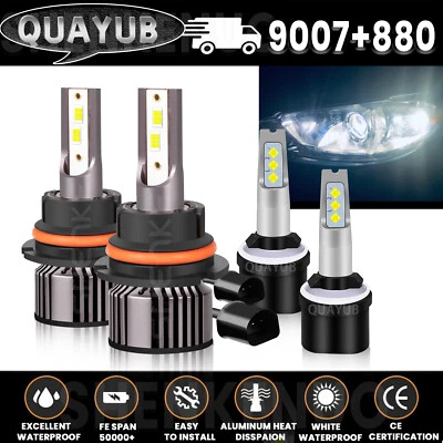 For Ford E-350 Econoline Club Wagon 1994-2002 Front LED Headlight Fog Bulb Combo - Image 1 of 4