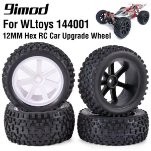 RC Car Wheels 1/10 Reifen 12mm Sechskant für WLtoys 144001 124019 12428 124017 - Bild 1 von 18
