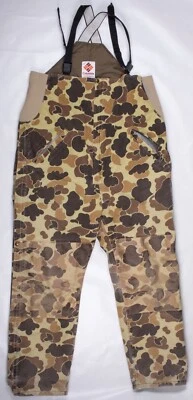 Vintage 1980s Columbia Gore Tex Duck Camo Over All Hunting Bibs Men's Size MED - Image 1 of 4