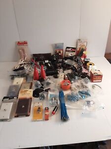 Huge Lot Electronic Accessories Chargers Cables Adapters Knobs Hardware Untested