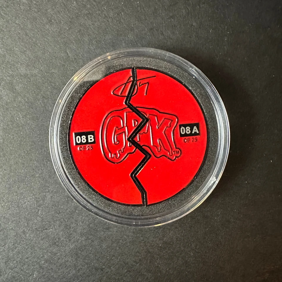 *LARGE* Red Color Proof Semi Colin 2 Coin set Garbage Pail Kids - Image 1 of 1