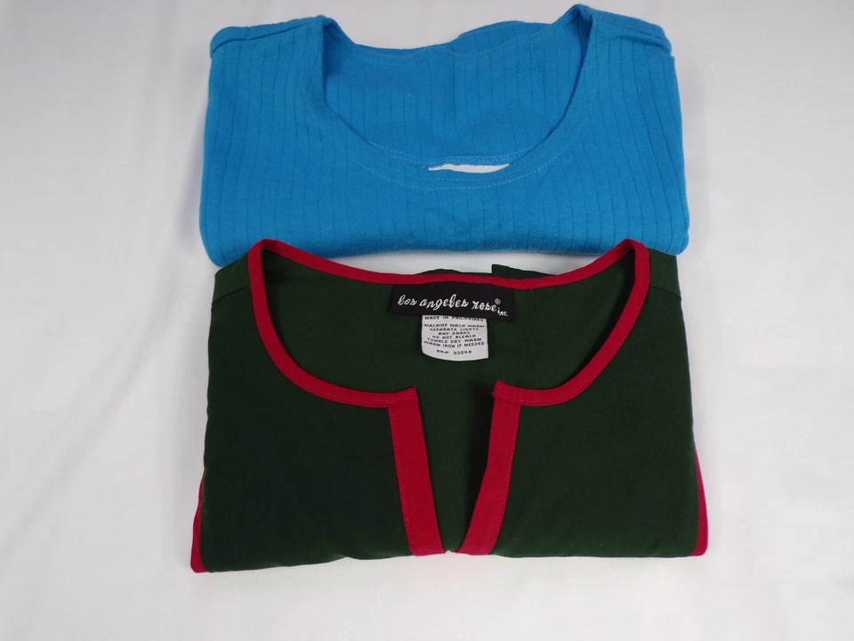 NEW Mixed Size Lot Two Scrub Womens Tops Peaches Uniform Med, L.A. Rose XS  L24 - Image 1 of 4