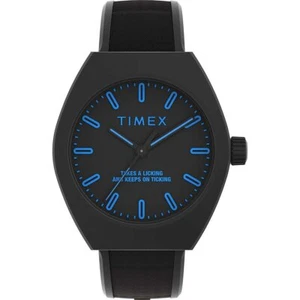 Orologio Uomo TIMEX URBAN POP TW2W42300 Silicone Nero Blu - Foto 1 di 4