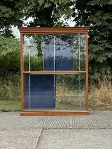 Large Vintage Style Mid - Late 20th Glazed Shop Trophy Display Cabinet Bookcase - Picture 1 of 16