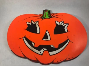 Beistle Jack O Lanterna Bambina Vintage Decorazione Halloween Ciglia da Appendere a Parete - Foto 1 di 10