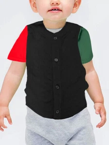 Bebé BÉISBOL BOTÓN Camisetas Niños Jersey Uniforme Escuela Deportes Activo Informal - Imagen 1 de 10