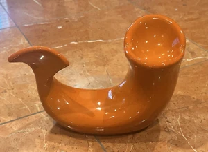 VOHANN OF CALIFORNIA MCM AÑOS 70 NARANJA CERÁMICA BALLENA JABÓN PLATO TOALLERO USADO EN EXCELENTE ESTADO - Imagen 1 de 11