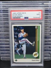 1989 Upper Deck David West Star Rookie RC #7 PSA 9 Mets