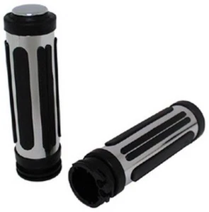 V-FACTOR THROTTLE CONTROL GRIPS CHROME AND RUBBER SPLIT RAIL HAND GRIPS 42236 - Picture 1 of 1