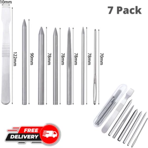 Stainless Steel Paracord FID Set Lacing Stitching Needles &Smoothing Tool 7-Pack - Picture 1 of 8