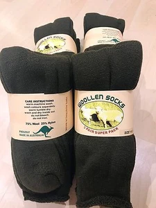 Made In Australia Winter 6pairs Men Woman Wool Woollen Socks Super Warm Thermal - Picture 1 of 5