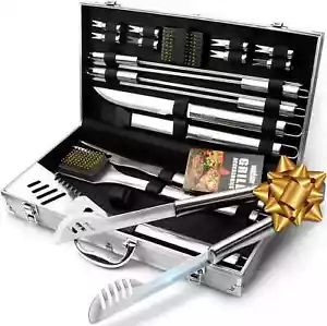 Sharper Image 22 Piece Stainless Steel BBQ Utinself and Steak Knife Kit NEW!!!!! - Picture 1 of 7