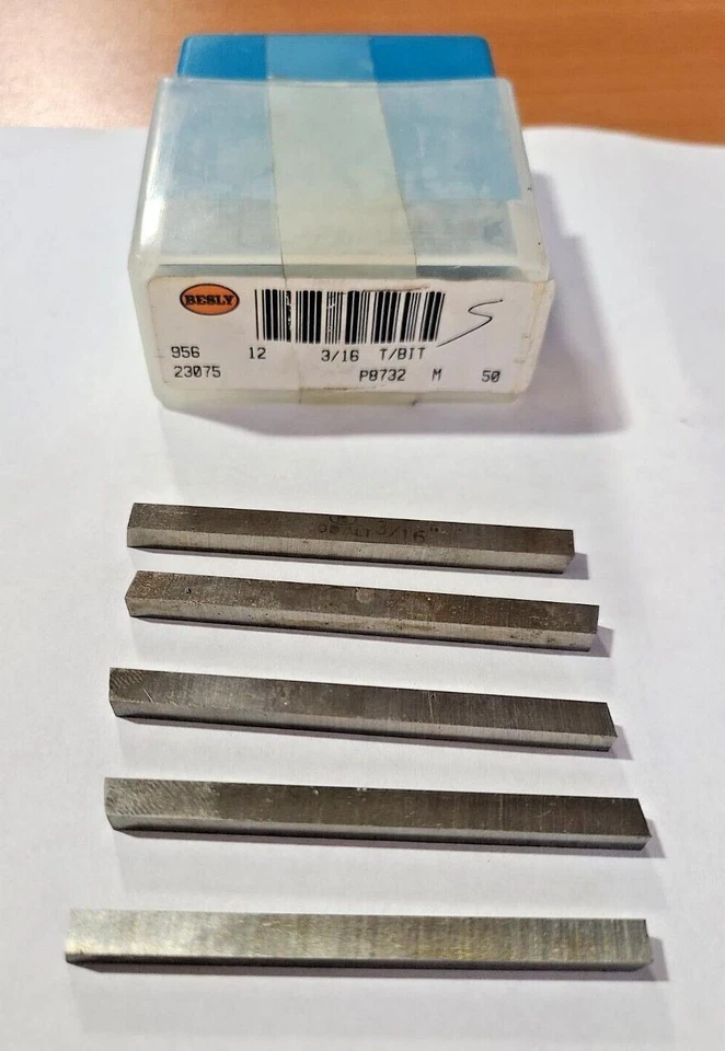 Lot of 5 Pcs 3/16 Square Lathe Tool HSS Bit Blank COBALT BESLY High Speed - Image 1 of 1