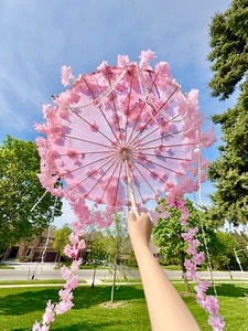 floral umbrella,lolita umbrella,cosplay umbrella,birthday gift,unique gift,pink - Picture 1 of 8