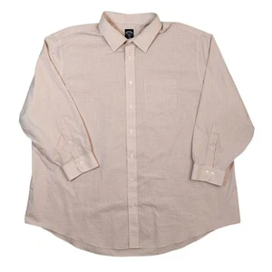 Brooks Brothers Shirt Mens 2XL 20 Pink Plaid Button Down Non Iron 1818 Cotton - Picture 1 of 10