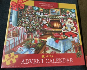 1008 Teile Puzzle Adventskalender 24 Tage Countdown Kalender Weihnachtsmann VERSIEGELT - Bild 1 von 2