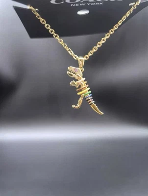 Collar Coach Rexy Arco Iris Dije Dorado Multi Foto 1 de 4