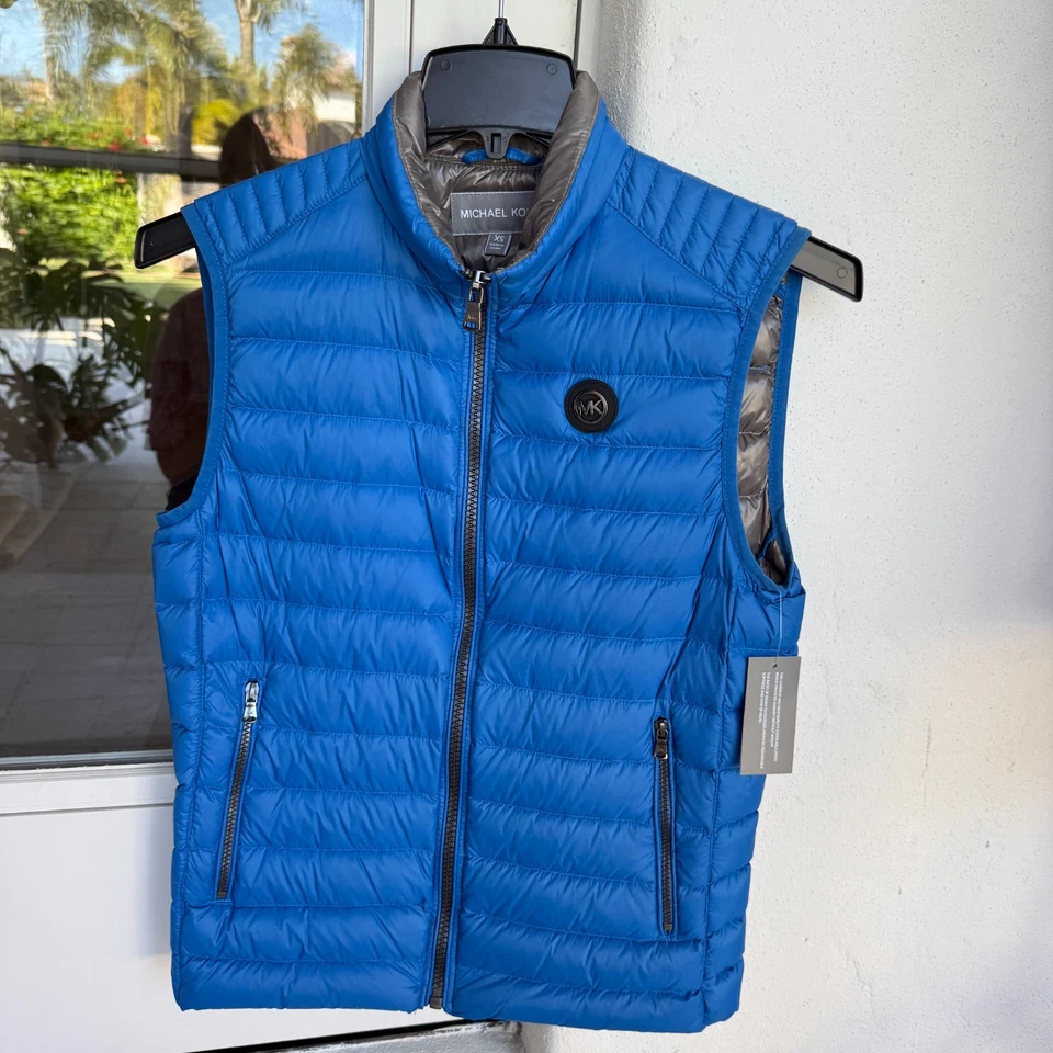 Michael Kors Men’s Puffer Vest in Sky Blue - NWT - Size XS - Lightweight - Image 1 of 4
