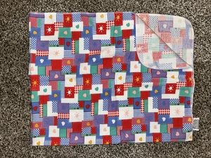 VTG Winnie the Pooh Flannel Patchwork Sun Hearts Print Baby Blanket HTF - Picture 1 of 8