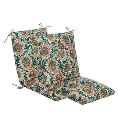 Juego de 2 Cojines para Silla de Comedor Exterior, Cojines para Asientos de Patio, Girasol Foto 1 de 4